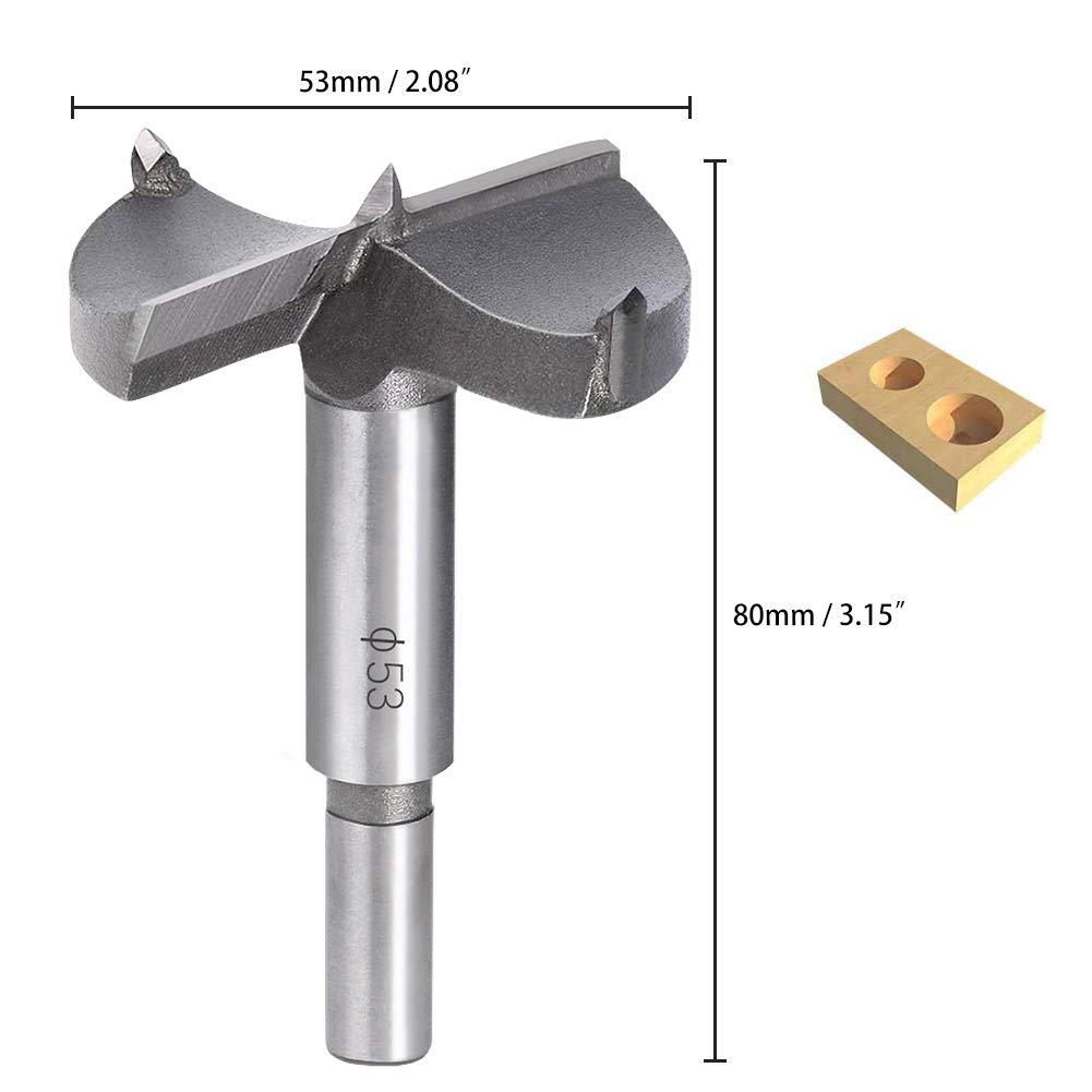 flintronic Forstner Drill, 53mm Carbide Steel Boring Hole Saw - Image 3