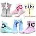 TeeHee Little Girls Polka Dots and Flower Cotton Crew Socks 12 Pair Gift Box (3-5 Years, Polka Dots & Flower)