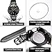 OLEVS Leather Band Watches for Men Easy Reader Date Mens Watches Easy Read Ultra Thin Dial Big Face Casual Classic Dress Black Leather Waterproof Quartz Adjustable Strap Analog Watches with Date