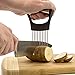 Noosa Life | Onion Holder For Slicing | STORAGE POUCH INCLUDED | Vegetable Potato Cutter Slicer | FULL GRIP HANDLE | Odor Eliminator | Stainless Steel Cutting Kitchen Gadget | Onion Peeler