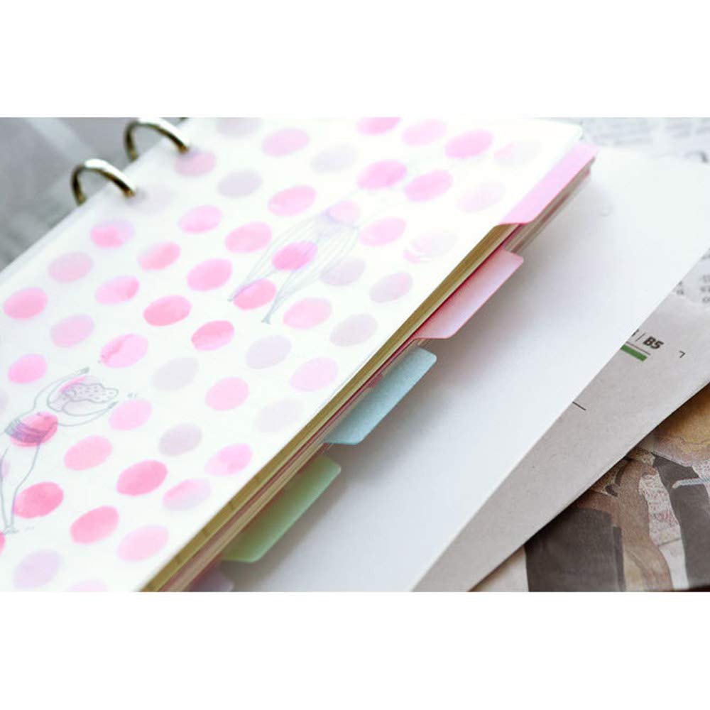 BLUGUL Transparent A5 Dividers, 6 Hole, A5 Subject Dividers, Notebook Index Divider, Loose Leaf Binder Divider Tab Cards, Best Wishes 10pcs