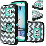 Galaxy S6 Case, E LV Samsung Galaxy S6 Case Full Body Hybrid Armor Protection Defender Case Cover - Dual Layer Armor Protective Case Cover for Samsung Galaxy S6 - [OWL]