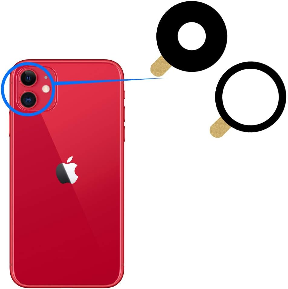 MMOBIEL Rear Camera Glass Lens Compatible with iPhone 11 2019 Camera Glass with Double Sided Adhesive Tweezers and Cloth Included - Image 4