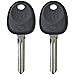 qualitykeyless plus Pair of Replacement Transponder Chip Keys Compatible with Select Hyundai Vehicles HYN14PT
