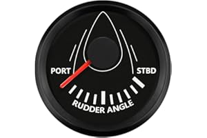 ELING Waterproof Boat Rudder Angle Indicator Gauge Meter 0-190ohm Signal 2"(52mm) with Backlight