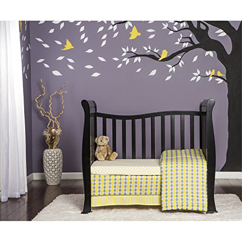 Dream On Me Violet 4 in 1 Convertible Mini Crib, Black