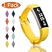 KingAcc Compatible Replacement Bands for Fitbit Alta HR, Fitbit Alta, Silicone Fitbit Alta HR Band Alta Band, Buckle Wristband Strap Women Men (1-Pack, Yellow, Large)