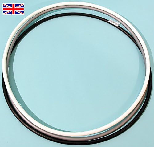 WITZIGS GAMES Hula hoops 6x600mm BLACK, WHITE & SILVER ref. 3239