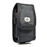 Heavy Duty Vertical Small Smart PhoneiPhone 3G3GsiPhone 44S size Nylon Cell Phone CasePouchHolster with Belt Loop Metal Belt Clip &amp; Closure (Wireless Phone Accessory)