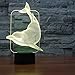 Saiam 3D Lamp Desk Table Light Cute Lovely Dolphin Shapes 7 Colors Amazing Optical Illusion Led Lamp Art Sculpture Lights Produces Unique Lighting Effects And 3D Visualization For Home Décor