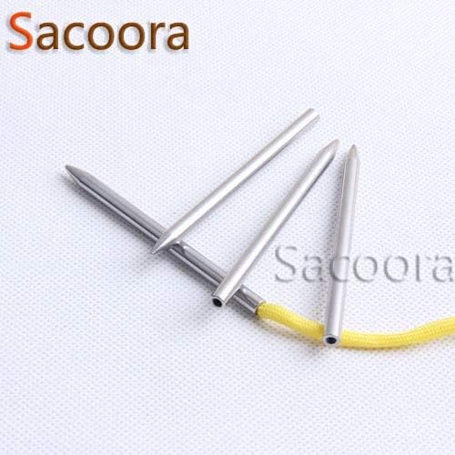 DalaB 1pcs 3"Steel Paracord Needle with Screw Thread Shaft Tip Stiching Needle FID