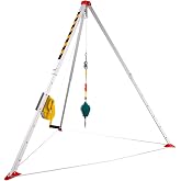 2600LBS Heavy Duty Rescue Tripod and Winch with Tripod Lifting Hoist, Confined Space Tripod Kit, 98FT Steel Cable &amp; 4.4-7.1ft Adjustable Legs for Manhole Safety Retrieval