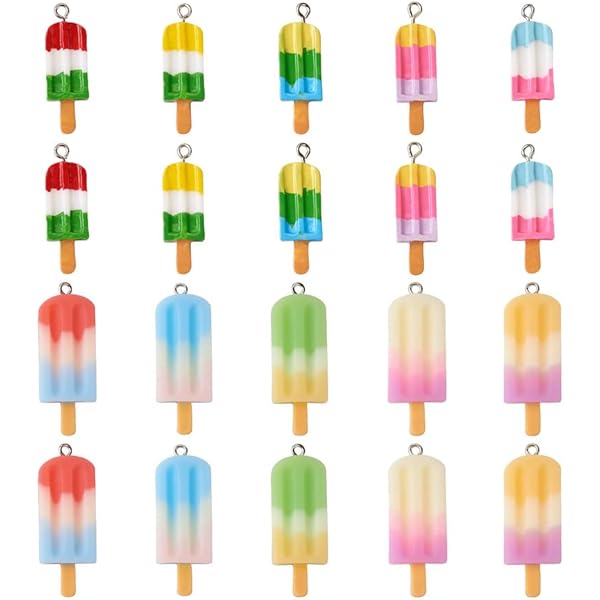 Craftdady 5 Dijes De Resina Para Bebidas Heladas, Jugo De Tomate, Taza De Bebida, Dijes Kawaii Para Llavero De Comida Y Joyería, , large