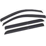 Window Visors Compatible With 2008-2016 Chrysler Town Country 2008-2010 Dodge Grand Caravan, Dark Smoke Acrylic Wind Sun Rain