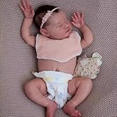 ROSHUAN Reborn Baby Dolls Silicone Full Body Girl 20 Inch Realistic Baby Doll Soft Vinyl That Look Real Lifelike Newborn Sleeping Babies Dolls Handmade Toy Gifts for Kids