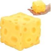 Cheese Squishy Toys, 6cm Yellow Cheese Squeeze Toy, Slow Rising Extra Soft | Cube Block of Cheese Squishy Sensory Fidget Toy Relieves Stress for Kids Adults School Office Travel Gifts Party Holiday