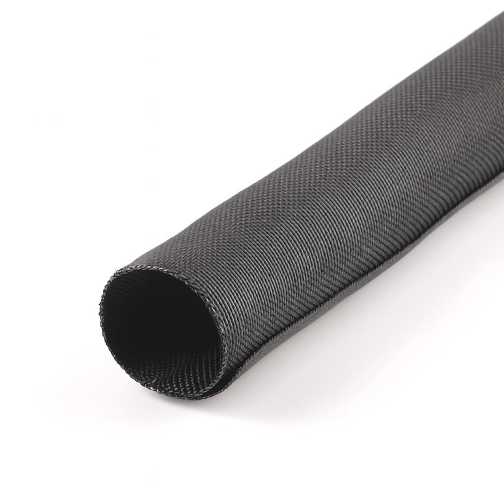 MGI SpeedWare Woven Mesh Split-Sleeve Wire Loom for High-Temperature Automotive Harness and Home Cable Management - 25 feet (3/4")