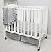 American Baby Company Heavenly Soft Minky Dot 3-Piece Mini/Portable Crib Bedding Set, Grey, for Boys and Girls