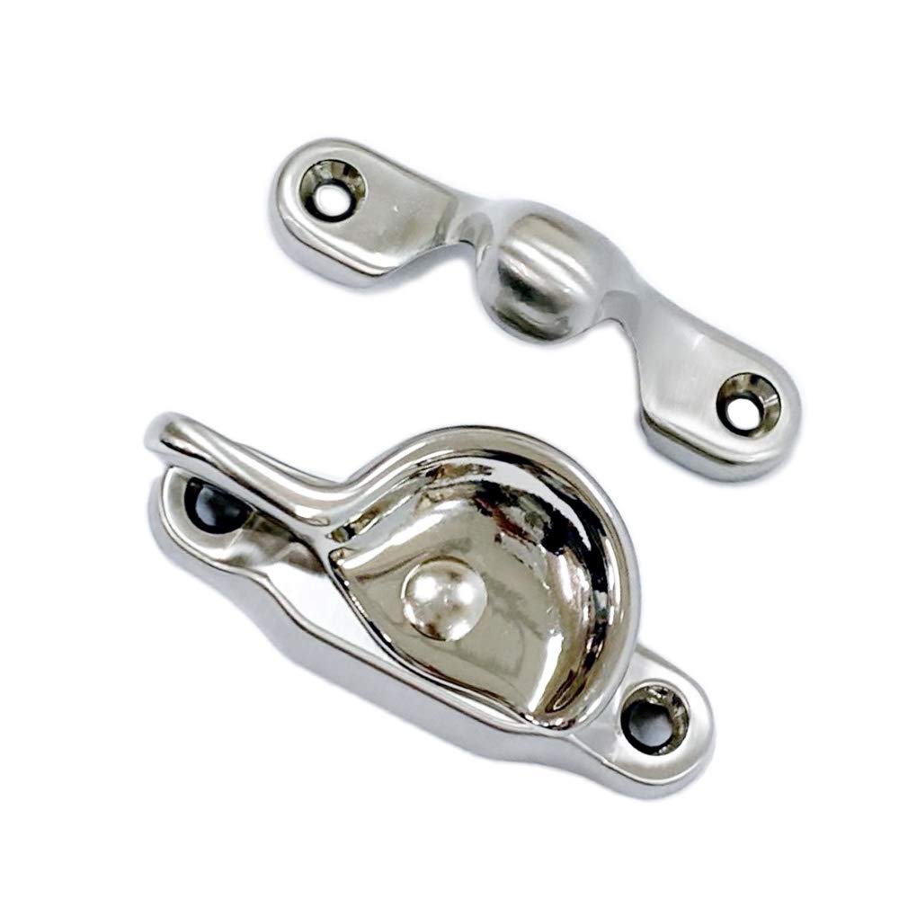 QCAA Forged Brass Sash Lock in Solid Brass, CTC 2", Satin Nickel Brushed US15, 1 Pack