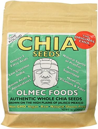 Olmec Foods of Chia Seeds Standup Resealable Bag,1 lb, 16 oz
