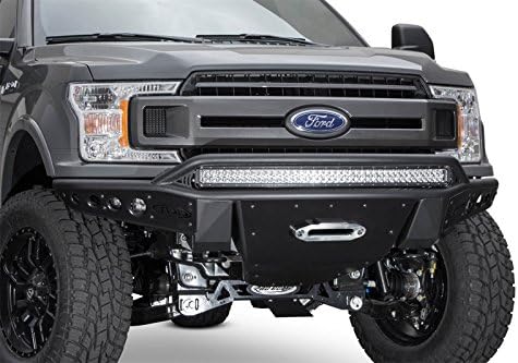 Addictive Desert Designs F183882890103 Stealth R Front Bumper Hammer Black With Black Satin Powder Coat Panels w/Winch Mount Stealth R Front Bumper