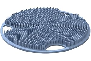 Boie USA Flat Body Scrubber - Hygienic, Exfoliating Loofah Alternative - Feels Like Silicone Scrubber Gentle on Sensitive Skin, Hypoallergenic, BPA- & Latex-Free, Made in The USA (Elemental Blue)