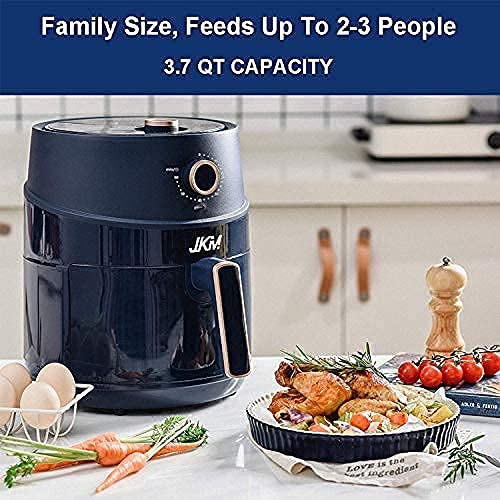 JKM Air Fryer 4.7 Quart, mechanical Air Fryer Oven, Adjustable Timer