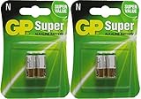 2 Packs of 2 GP Alkaline Battery Lr1 - N, 1.5V Batteries