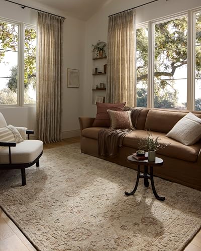 Loloi Percival Collection PCV-04 Natural/Salmon 3'-6" x 5'-6" Accent Rug