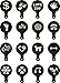 Sealike 16 Pcs Coffee Barista Stencils Template Cappuccino Art Stencils Strew Pad Spray with Stylus