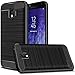 Galaxy J4 2018 Case, Zeking Brushed Texture Soft TPU Carbon Fiber Shock Resistant Phone case Anti-Scratch Flexible Full-Body Protective Cover for for Samsung Galaxy J4 (2018) (Black)