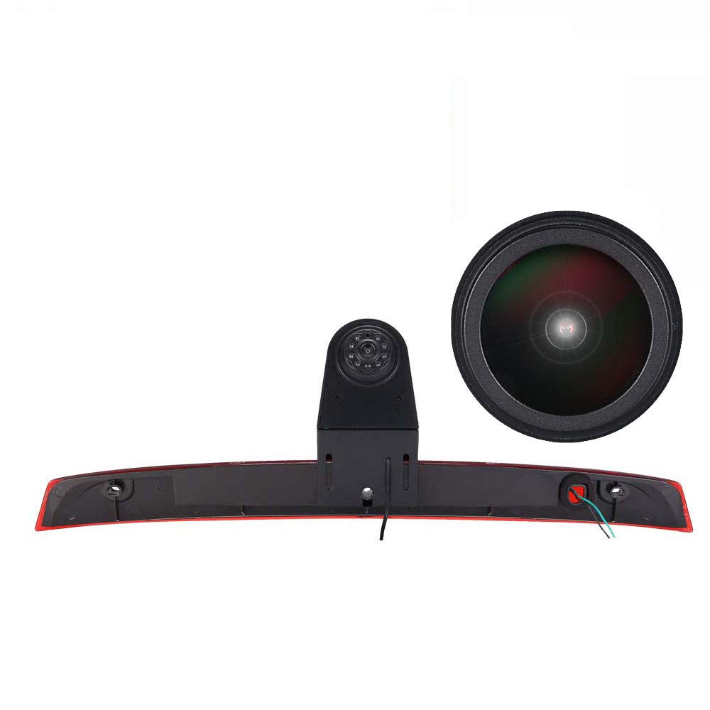 HD IP68 1280Pixels 170° Auto Brake Light Roof Rear View Reversing Backup Camera Parking Aids System with Angle Adjustable Compatible with Mercedes Benz viano Vito W639 V6 van Transporter 3 Bremslicht