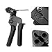 Cable Tie Tool, 65 Manganese Steel Stainless Steel Fastening Cable Tie Gun Tension Wire Fastening Automatic Tensioner Cutter Tool, Cutting Width within 12mm, Black, 8.27 x 4.72 x 0.47inch