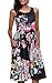 ECOWISH Womens Summer Floral Print Racerback Sleeveless Midi Casual Dress