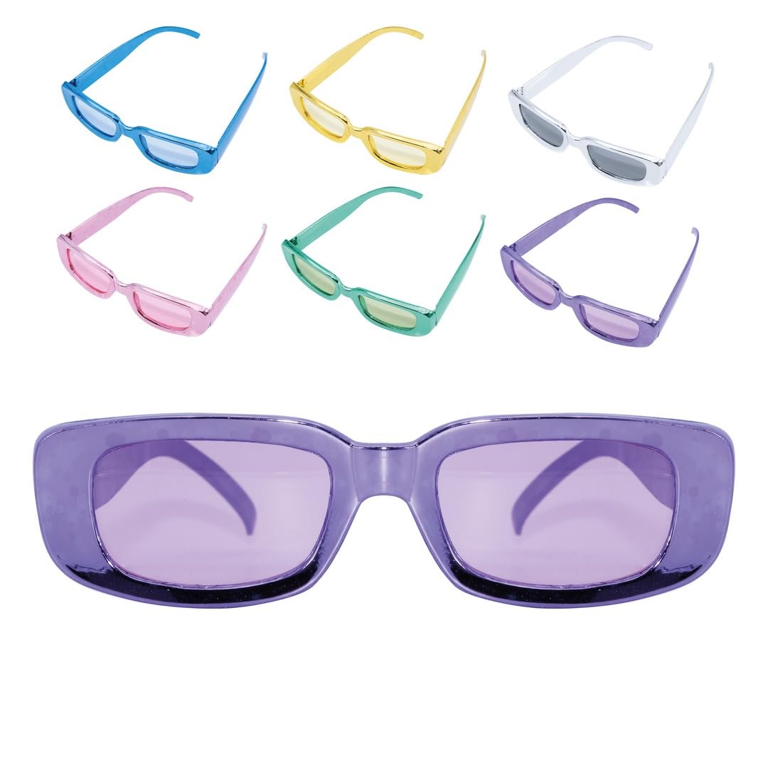 P 'tit clown 10888 Plastic Glasses Glitter Rectangle – Random Colour