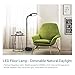 SHINE HAI LED Floor Lamp - Dimmable Natural Daylight Sunlight LED Reading and Craft Standing Light Full Spectrum- Adjustable Gooseneck in Any Direction for Living Room Bedroom Office - Black