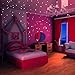 Glow in The Dark Star Decals Glowing Reusable Ceiling Décor of 1447Pcs Dots Plus Moon and Constellation Guide Perfect for Kids Bedding Room or Media Room, Beautiful Wall Decals