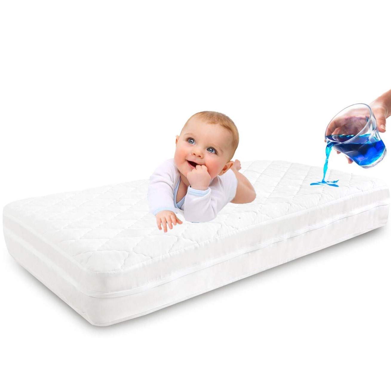 crib mattress protector zippered