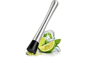 Lagarto Professional Muddler for Cocktails Set - Stainless Steel Muddler Old Fashioned Cocktail Kit Ice Crusher - Cocktail Se