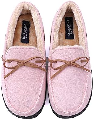 womens pink moccasin slippers