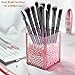10 pcs Professional Eye Makeup Brushes Kit - HEDILINA Makeup Brushes Set, Blending Eyeshadow Eyebrow Concealer Smudge Lip Brushes (Rose Red)