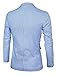 Allegra K Man Vertical Stripes Notched Lapel Long Sleeves Blazer Blue White S