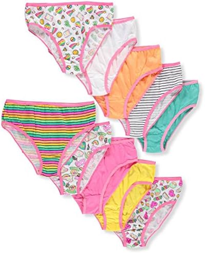 Simply Adorable Girls' 10-Pack Bikini Underwear - Pink/Multi, 6