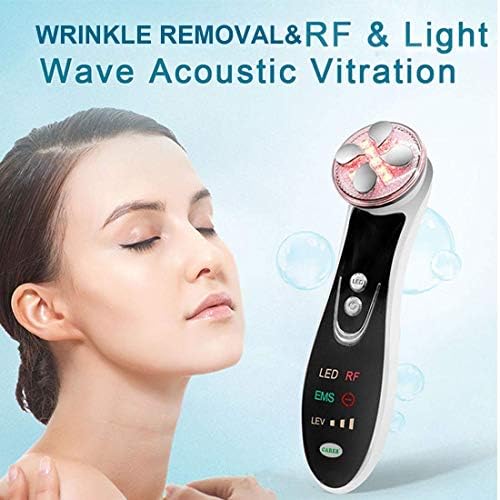 Skin Tightening, Carer 6 Color LED Light Therapy EMS RF Radio Frequency Face Lift Skin Tightening Anti Aging Face Facial Beauty Massager Machine