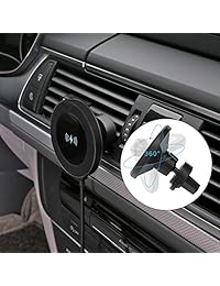 Xinlon Cargador de coche inalámbrico magnético, carga inalámbrica para Samsung S9 S9 S9 + S8 S8 + S8 Plus S7 S7 Edge S6 Edge Plus Note 5 Note 7 Note 8 ?Apple iPhone X 8 8 Plus y todos los dispositivos con QI activado (sin cargador de coche)