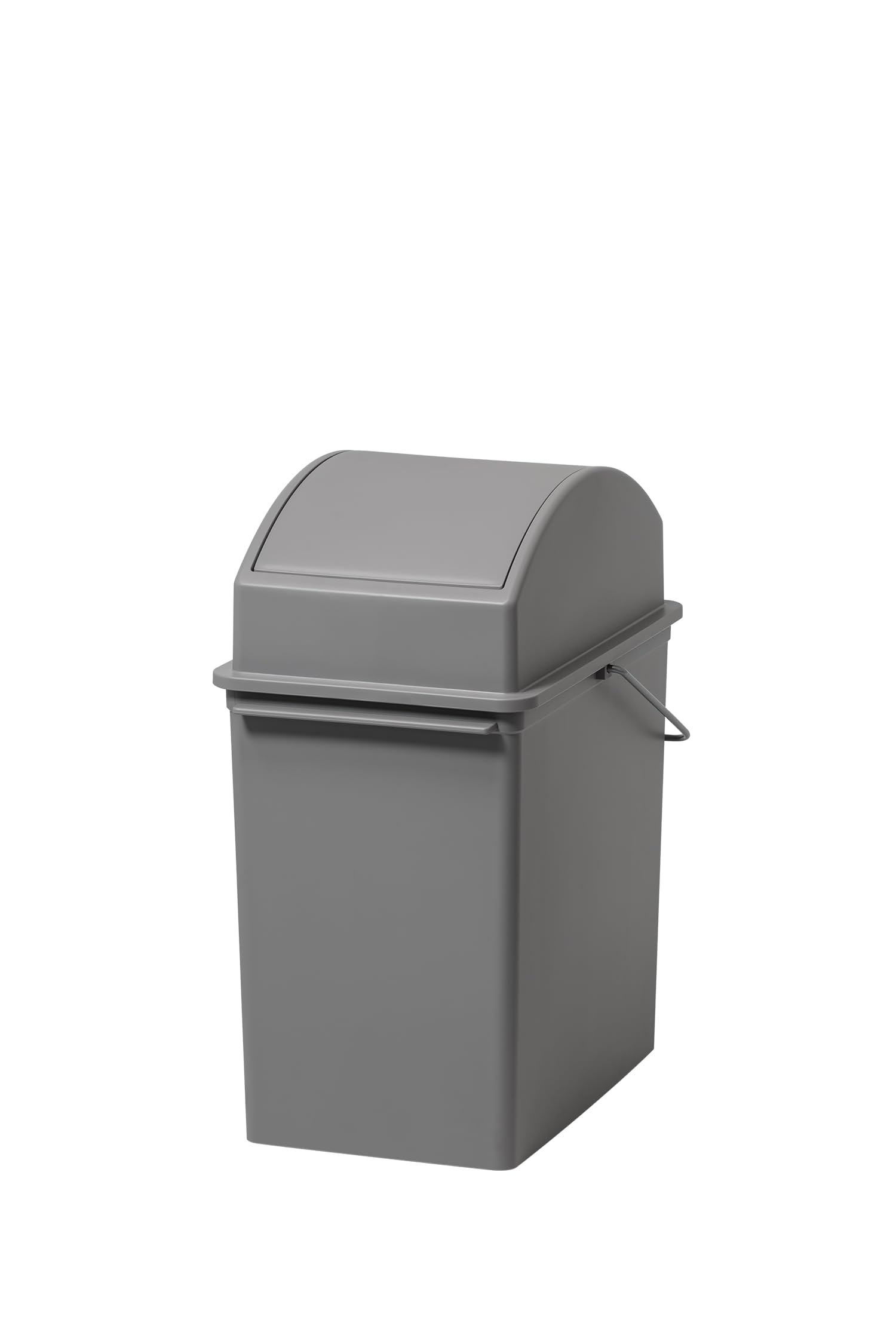 ライクイット (like-it) フタ付きゴミ箱 スイングオープン トラッシュビン 約17L スリム 浅型 ダストボックス LBD-31 グレー 日本製 片手で捨てられる 分別 ゴミ箱17L 持ち手付き商品画像