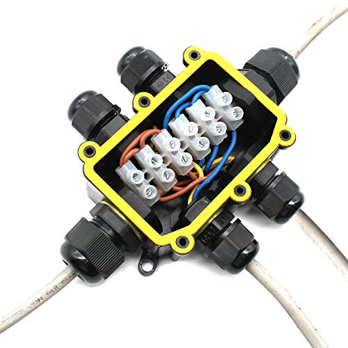 Verteilerdose, Abzweigdose, Junction Box, HUYU IP68 elektrische Außenverteilerdose, Erdkabel Anschlussdose, mit M20/PG9… – Bild 3