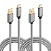 Galaxy S9/S8 Plus Charger, HI-CABLE USB Type C Cable 2-Pack 6Ft Braided USB C Fast Charger Cord for Samsung Galaxy S9/S8 Plus/Note 8, Moto Z/Z2, LG G6 G5 V20 V30, Google Pixel, Nintendo Switch (Gray)