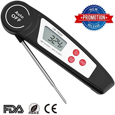 GuanTek Knife Set, Professional 5 Pieces Kitchen GEHLRL Food Thermomete, White