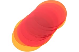 OSALADI 20pcs Warm Light Gel Filter Stickers 44mm Diameter Self-Adhesive Spotlight Film for LED Tubes